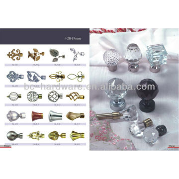 Round hole shape curtain finial